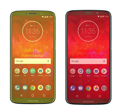 2x 3D Full Cover Schutzfolie für Motorola Moto Z3 Play