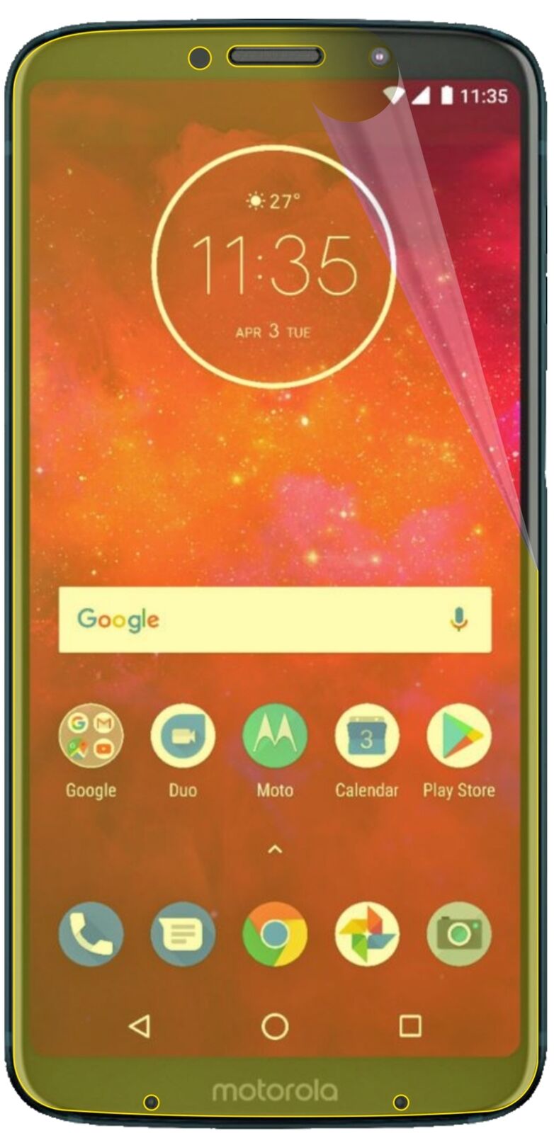 2x 3D Full Cover Schutzfolie für Motorola Moto Z3 Play
