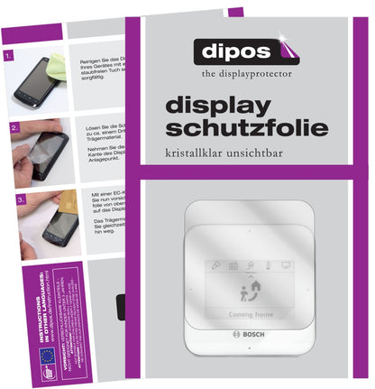 BoschSmart Home Twist (Fernbedienung) mit aufgebrachter dipos Displayschutzfolie, glasklare Darstellung ohne Einschränkungen