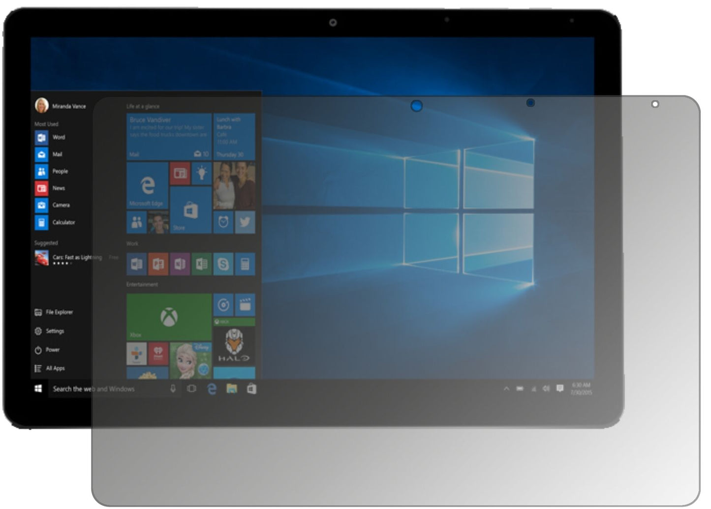 Blickschutzfolie für Chuwi Surbook Mini 10.8 matt Schutzfolie Privacy