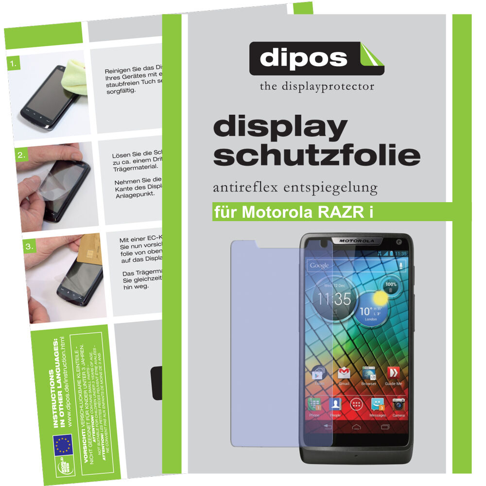 2x Schutzfolie matt für RAZR I Motorola Display-Schutzfolie