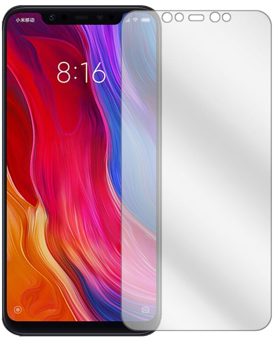 Klare Displayschutzfolie von dipos passend für Xiaomi Mi 8, präziser Zuschnitt und blasenfrei montiert