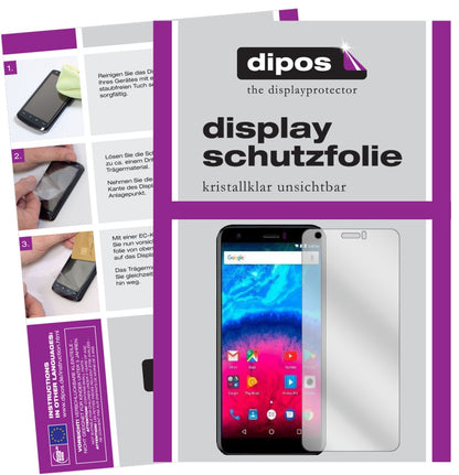 ArchosCore 55S mit aufgebrachter dipos Displayschutzfolie, glasklare Darstellung ohne Einschränkungen