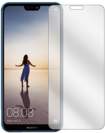 Klare Displayschutzfolie von dipos passend für Huawei P20 Lite, präziser Zuschnitt und blasenfrei montiert