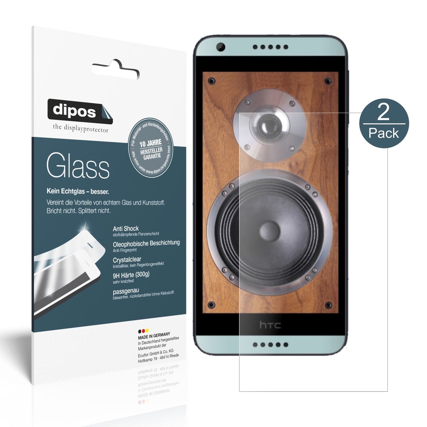 1x 9H Schutzfolie matt für HTC Desire 650 Panzerfolie