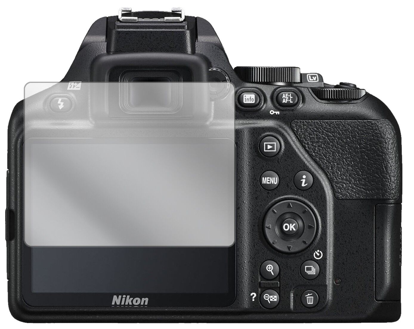 5x Schutzfolie klar für Nikon D3500 Display-Schutzfolie