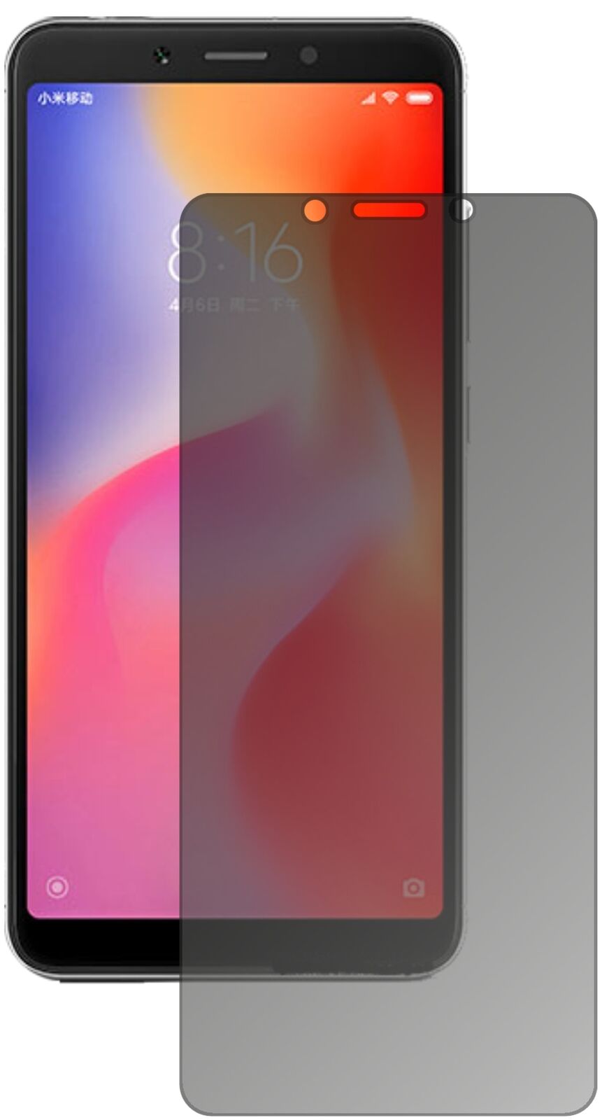 Matte Privacy Screen Protector for Xiaomi Redmi 6