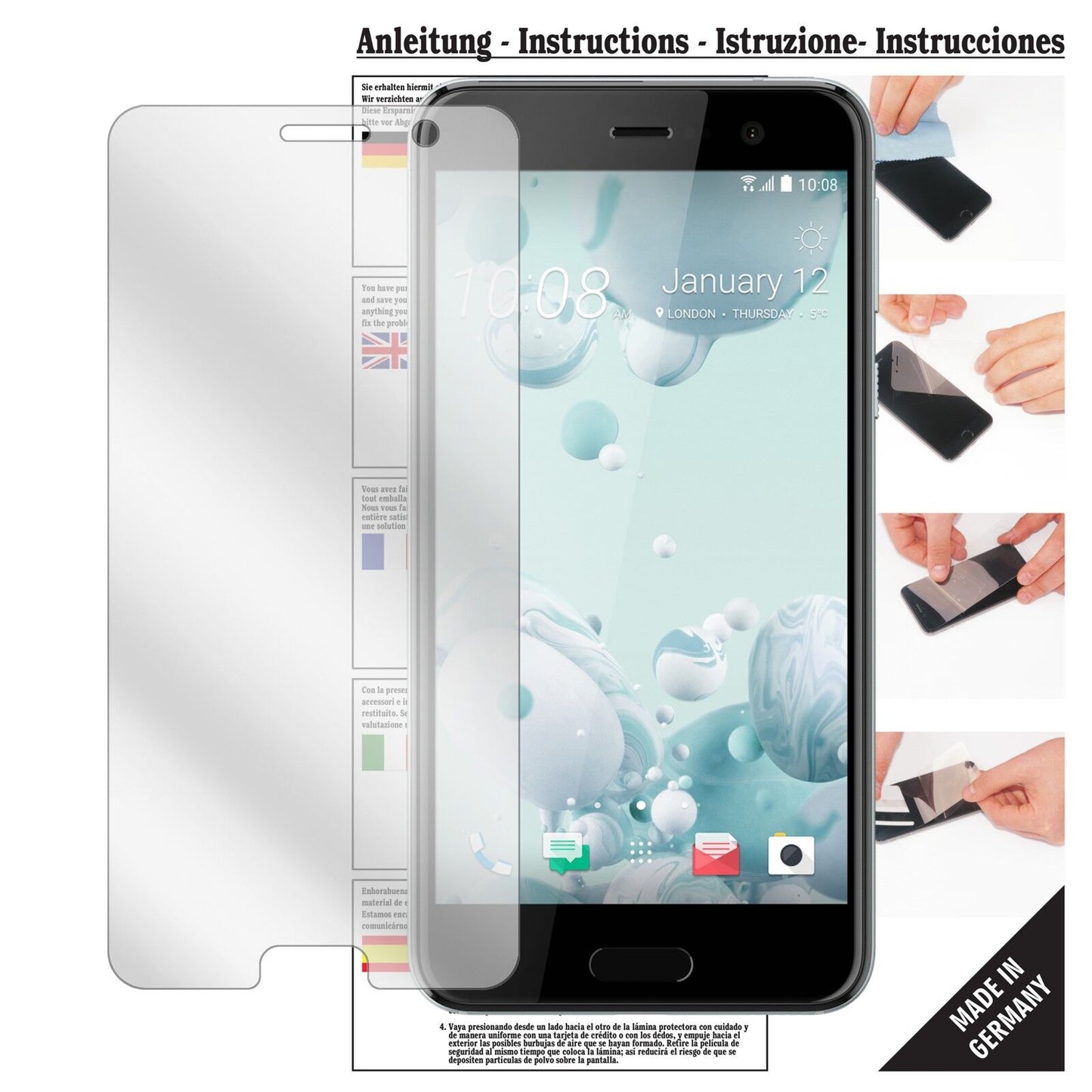 6x Screen Protector for HTC U Play Crystal Clear