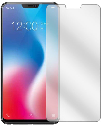 Klare Displayschutzfolie von dipos passend für Vivo V9, präziser Zuschnitt und blasenfrei montiert