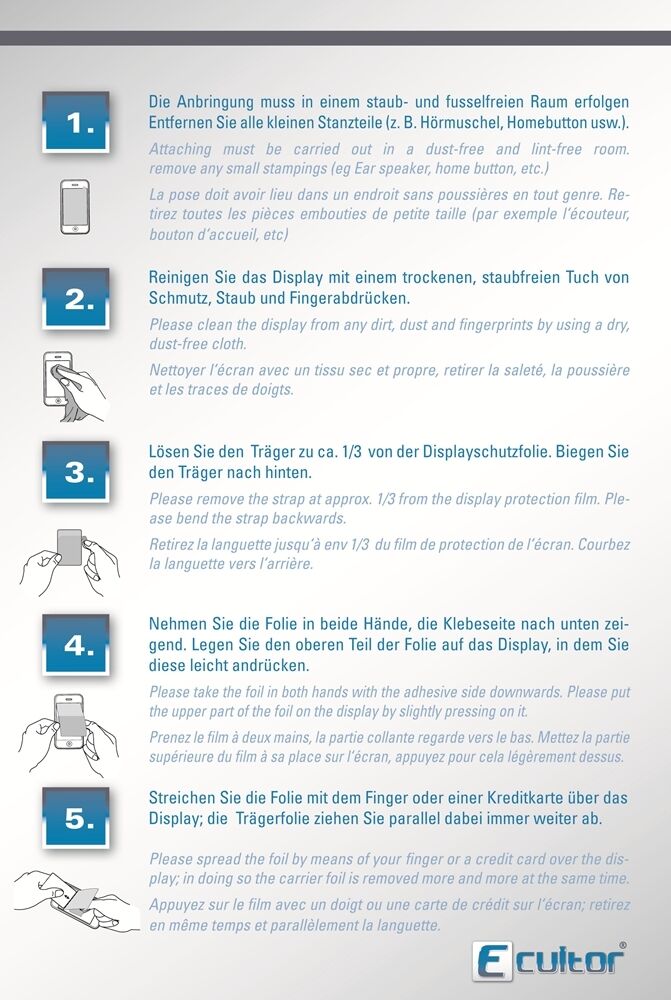6x Schutzfolie klar für Galaxy S5 mini Samsung Display-Schutzfolie