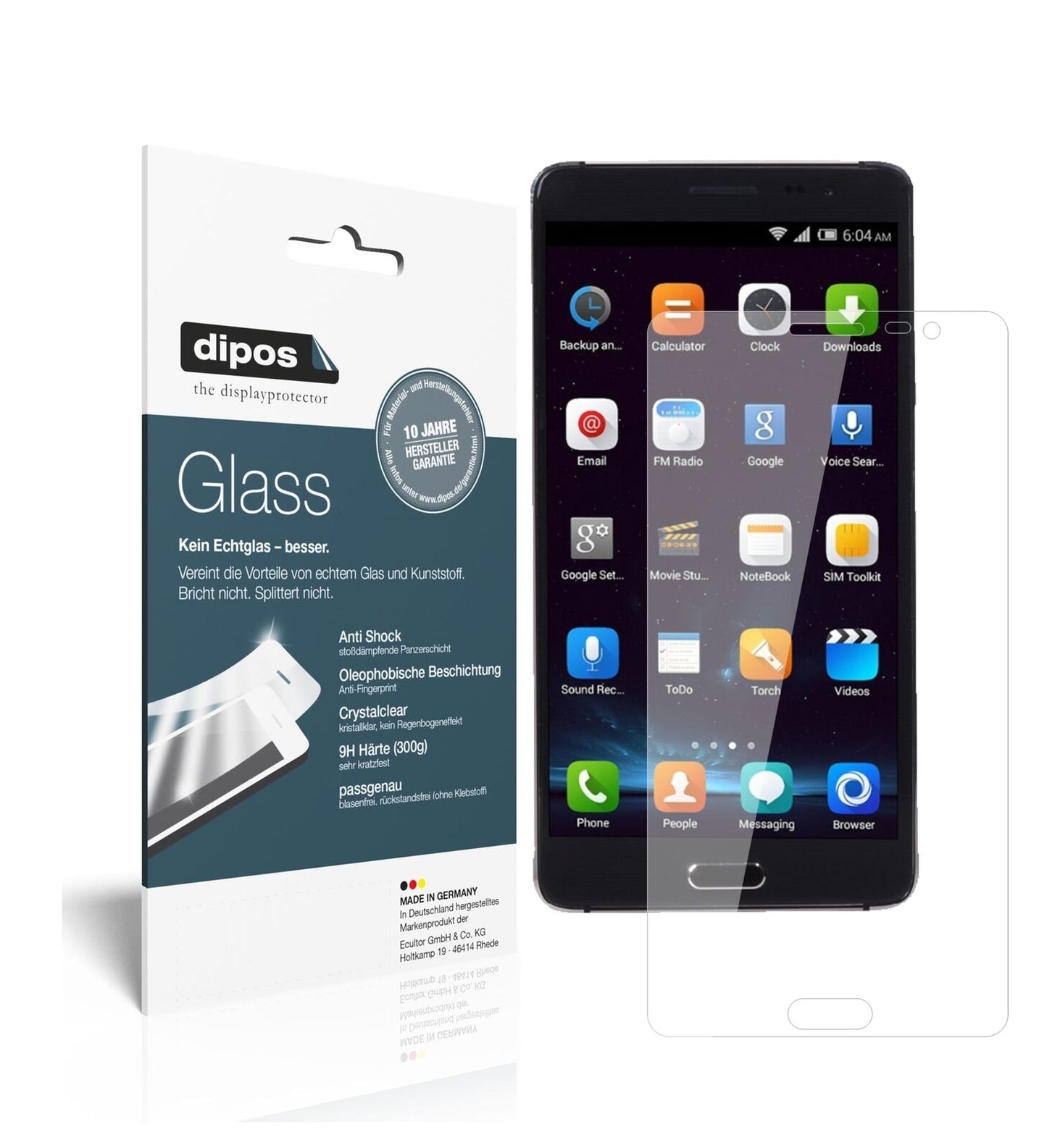 1x 9H Schutzfolie für Elephone P8 Pro Panzerfolie