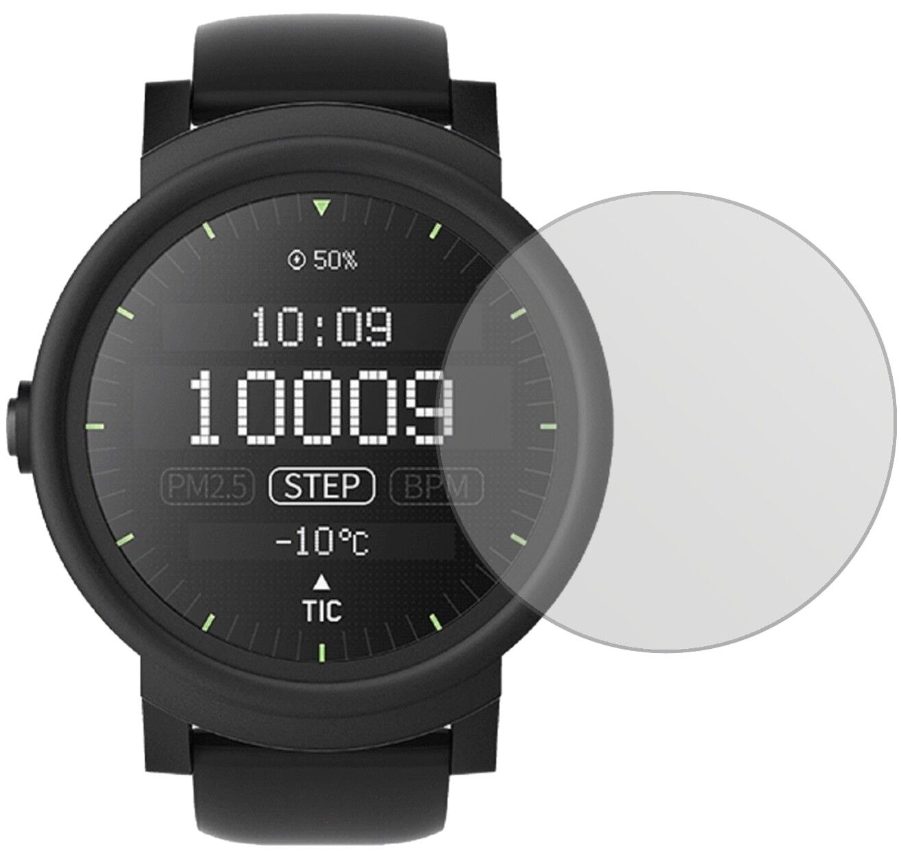 5x Schutzfolie matt für Ticwatch E Smartwatch Display-Schutzfolie