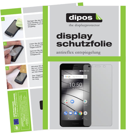 GigasetGS180 mit aufgebrachter dipos Displayschutzfolie, die lästige Fingerabdrücke minimiert