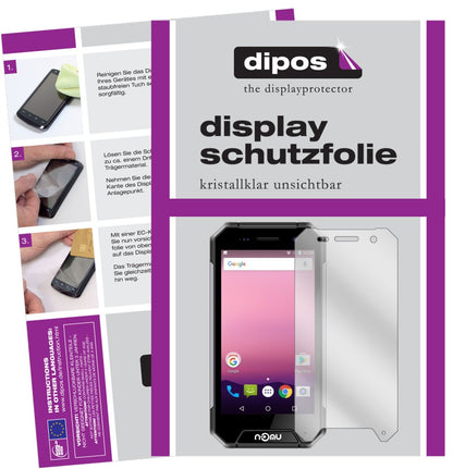 NomuS30 Mini mit aufgebrachter dipos Displayschutzfolie, glasklare Darstellung ohne Einschränkungen