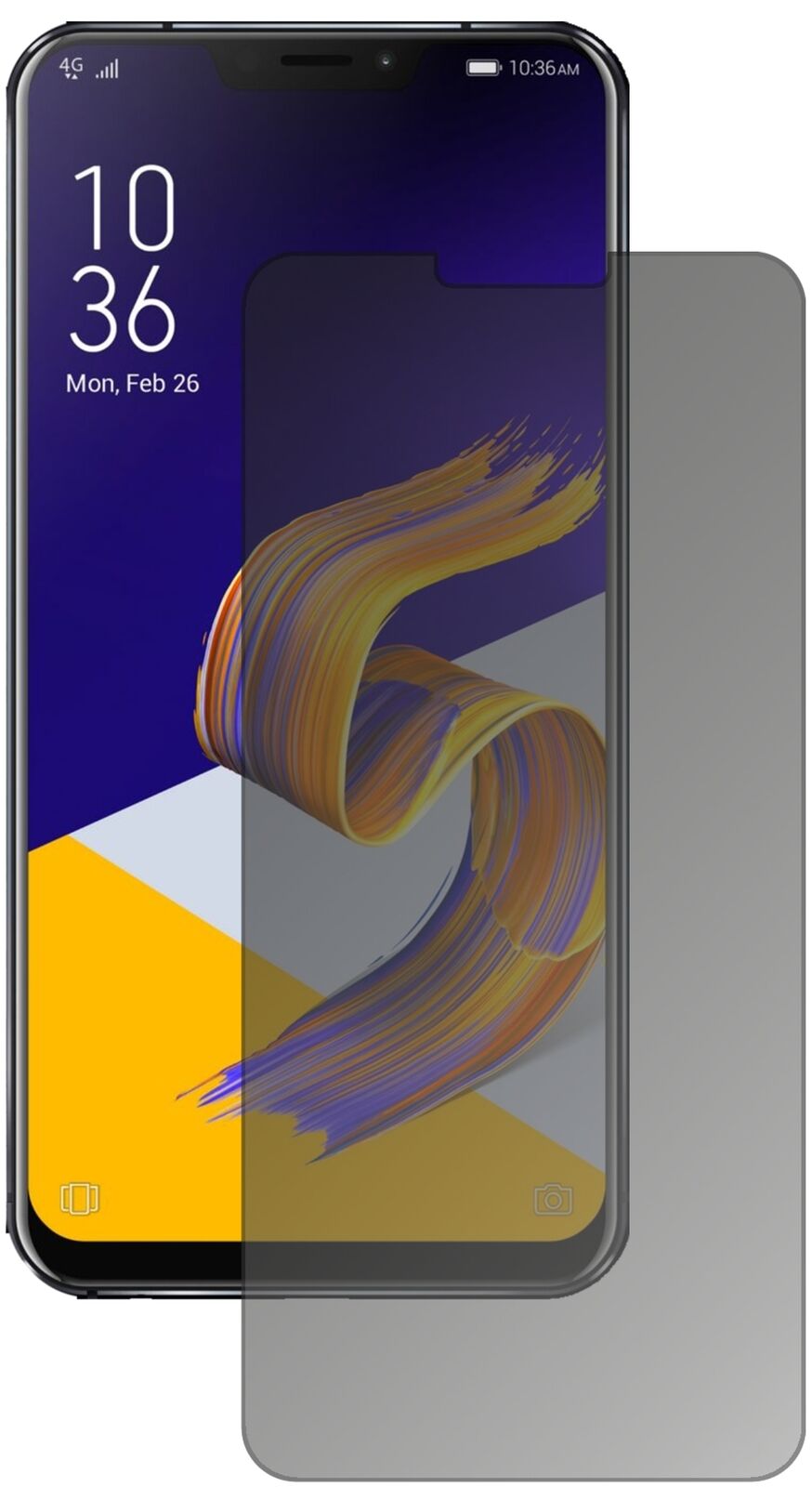 Blickschutzfolie von dipos passend für Asus Zenfone 5 ZE620KL, präziser Zuschnitt und blasenfrei montiert