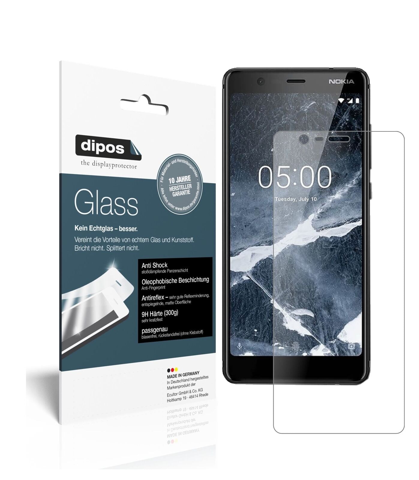 1x 9H Schutzfolie matt für Nokia 46027 Panzerfolie
