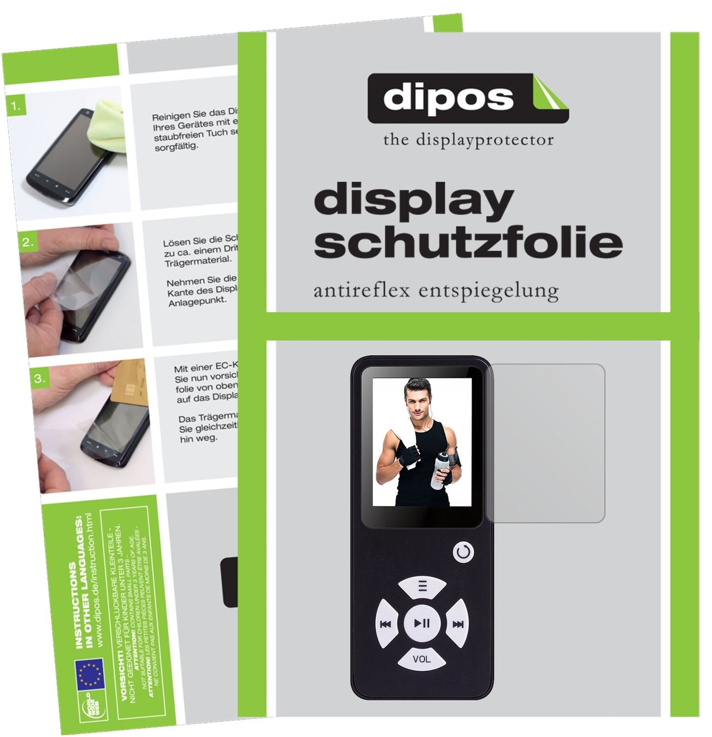 5x Schutzfolie matt für Bertronic BC01 Royal MP3-Player Display-Schutzfolie