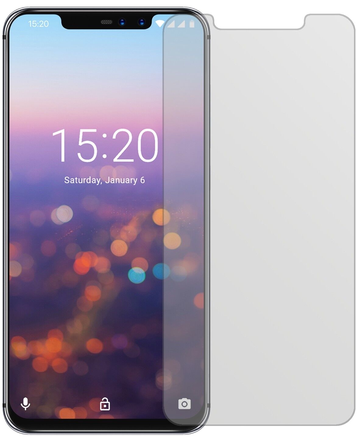 Matte Displayschutzfolie von dipos passend für Umidigi Z2 Pro, präziser Zuschnitt und blasenfrei montiert
