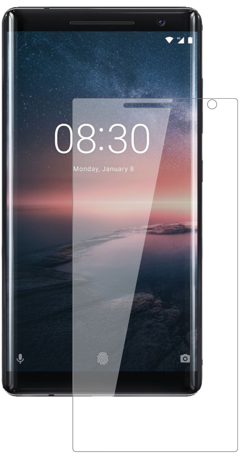 1x 9H Screen Protector for Nokia 8 Sirocco