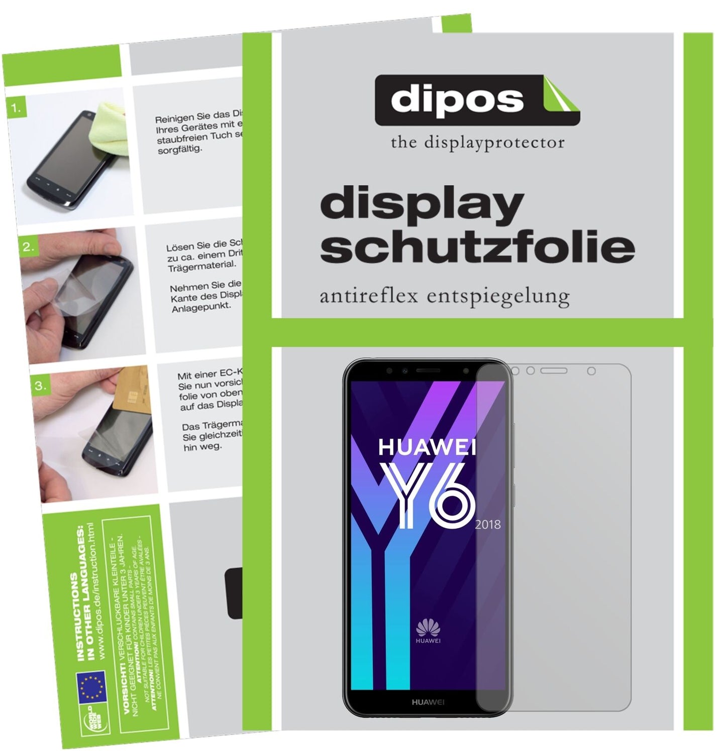 1x Schutzfolie matt für Huawei Y6 (2018) Display-Schutzfolie