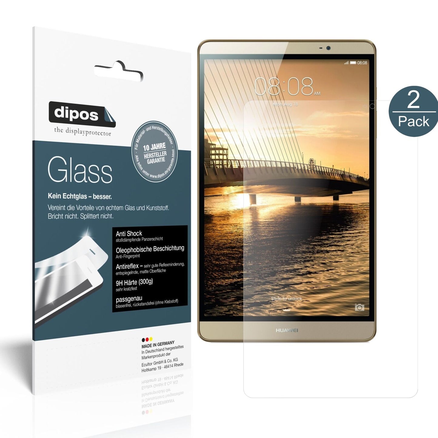 1x 9H Matte Screen Protector for Huawei Mediapad M2 8.0 Tempered Glass