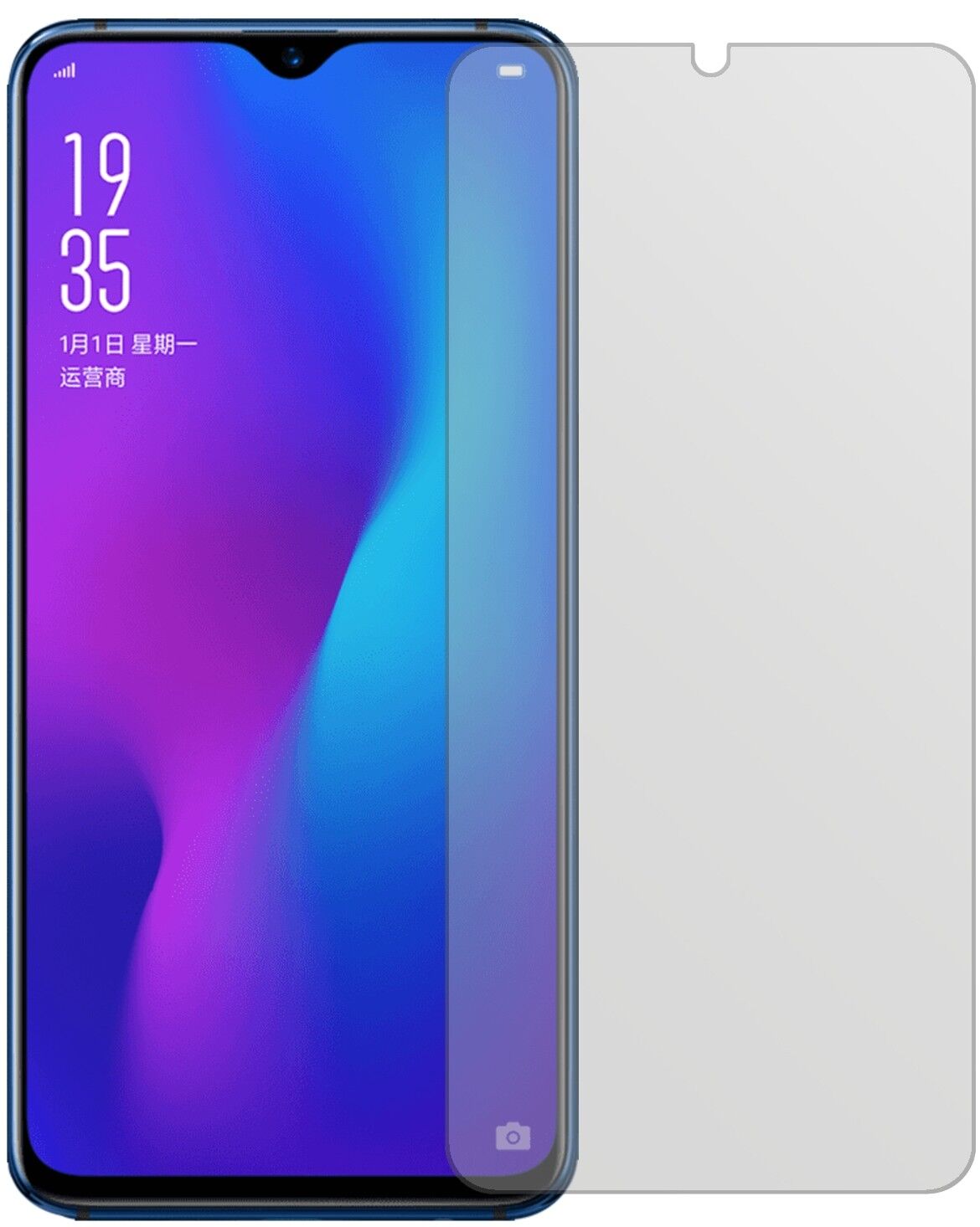 1x Schutzfolie matt für Oppo R17 Pro Display-Schutzfolie