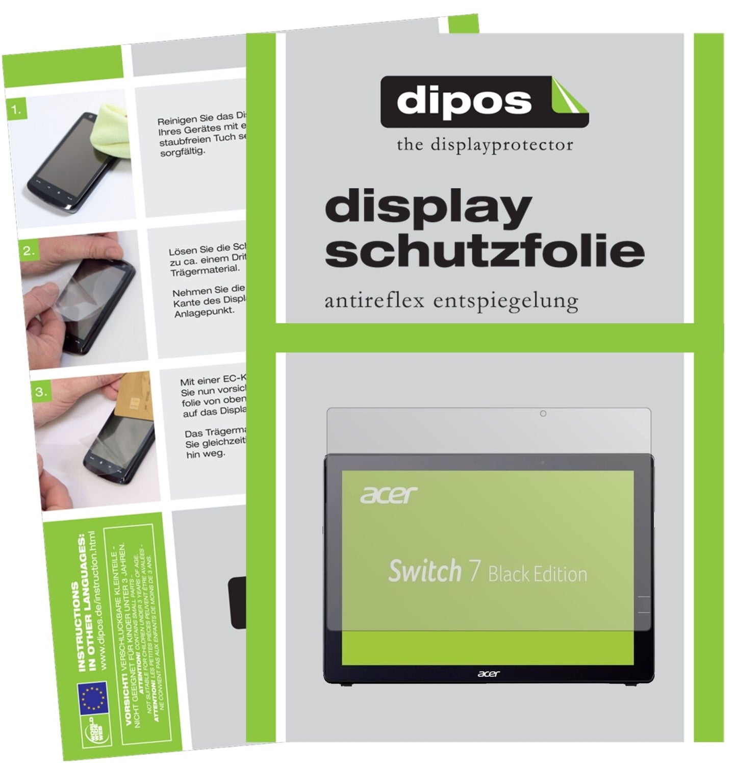 1x Schutzfolie matt für Acer Switch 7 Display-Schutzfolie