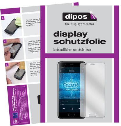 BlackviewP6000 mit aufgebrachter dipos Displayschutzfolie, glasklare Darstellung ohne Einschränkungen