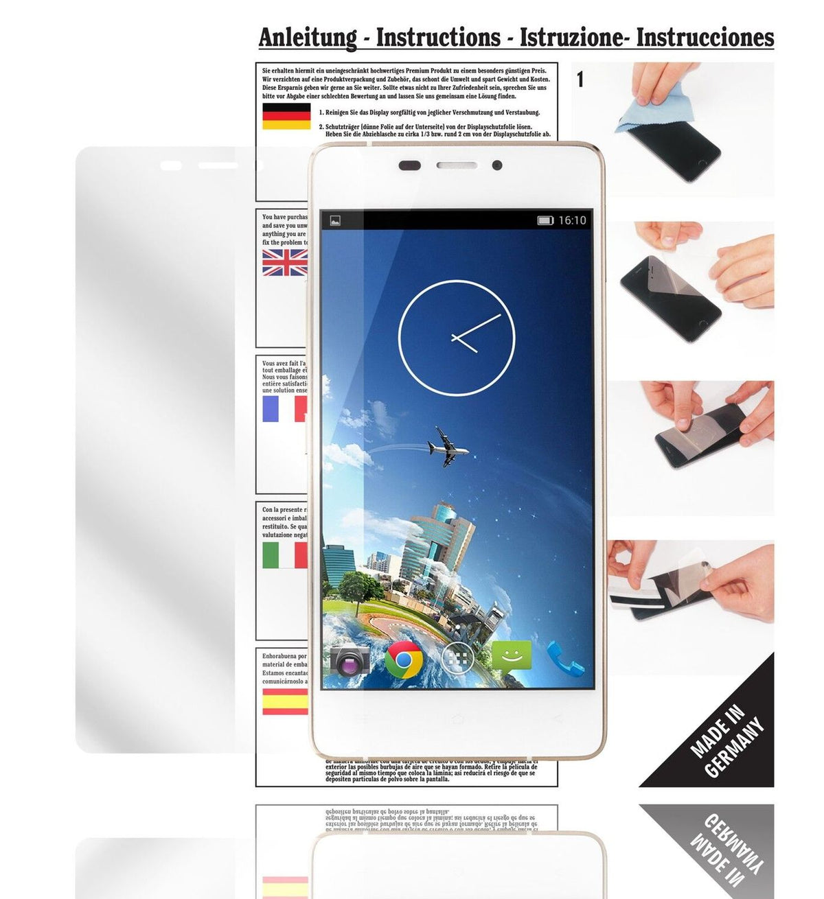 6x Clear Protective Film for Tornado 348 Kazam Display Protector