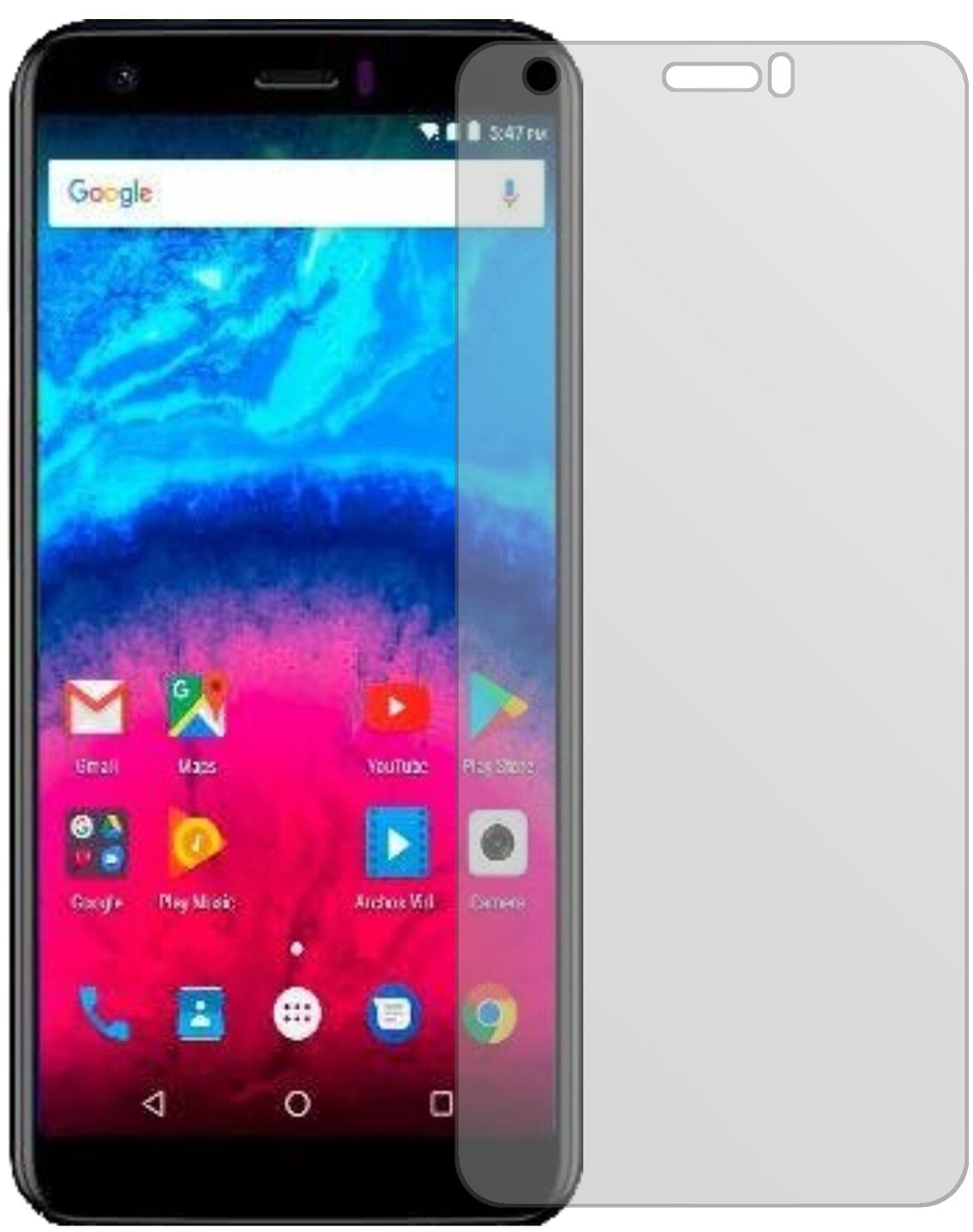 5x Schutzfolie matt für Archos Core 55S Display-Schutzfolie