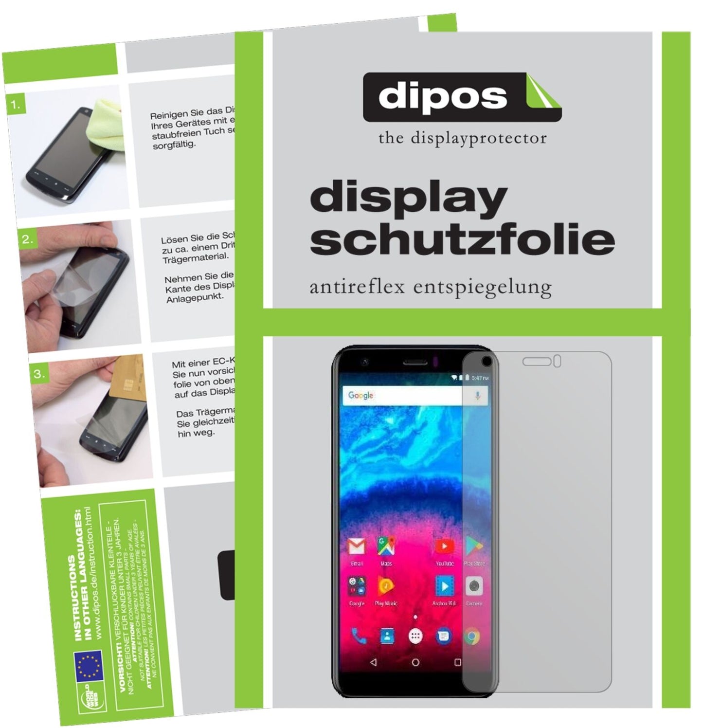 5x Schutzfolie matt für Archos Core 55S Display-Schutzfolie