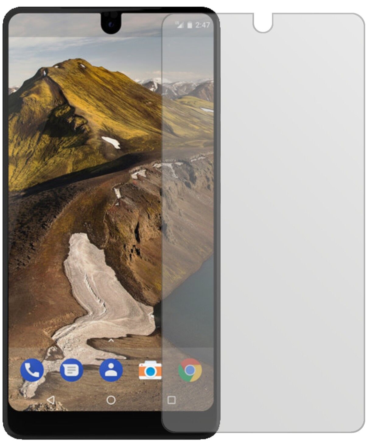 Matte Displayschutzfolie von dipos passend für Essential Phone, präziser Zuschnitt und blasenfrei montiert