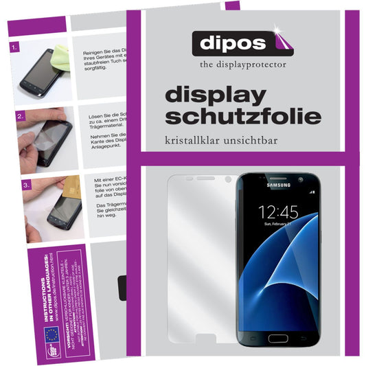 2x Schutzfolie klar für Galaxy S7 Samsung Display-Schutzfolie
