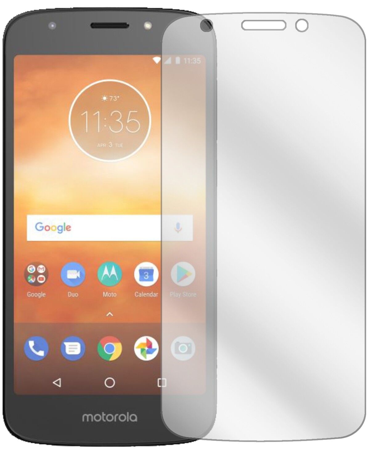 Klare Displayschutzfolie von dipos passend für Motorola Moto E5 Play Go, präziser Zuschnitt und blasenfrei montiert
