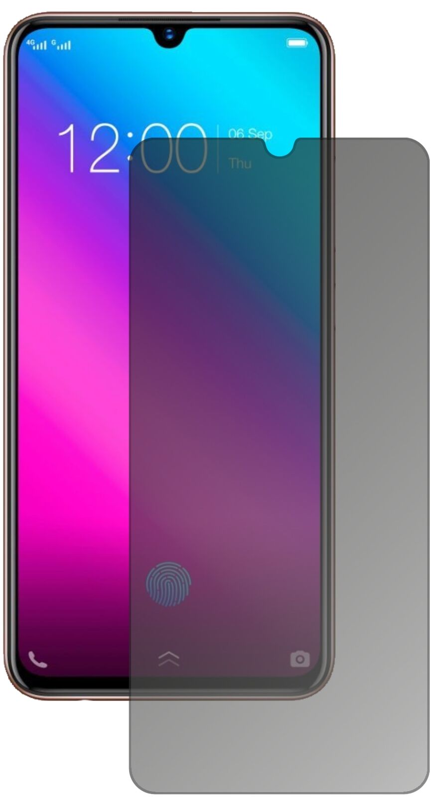 Blickschutzfolie für Vivo V11 matt Schutzfolie Privacy