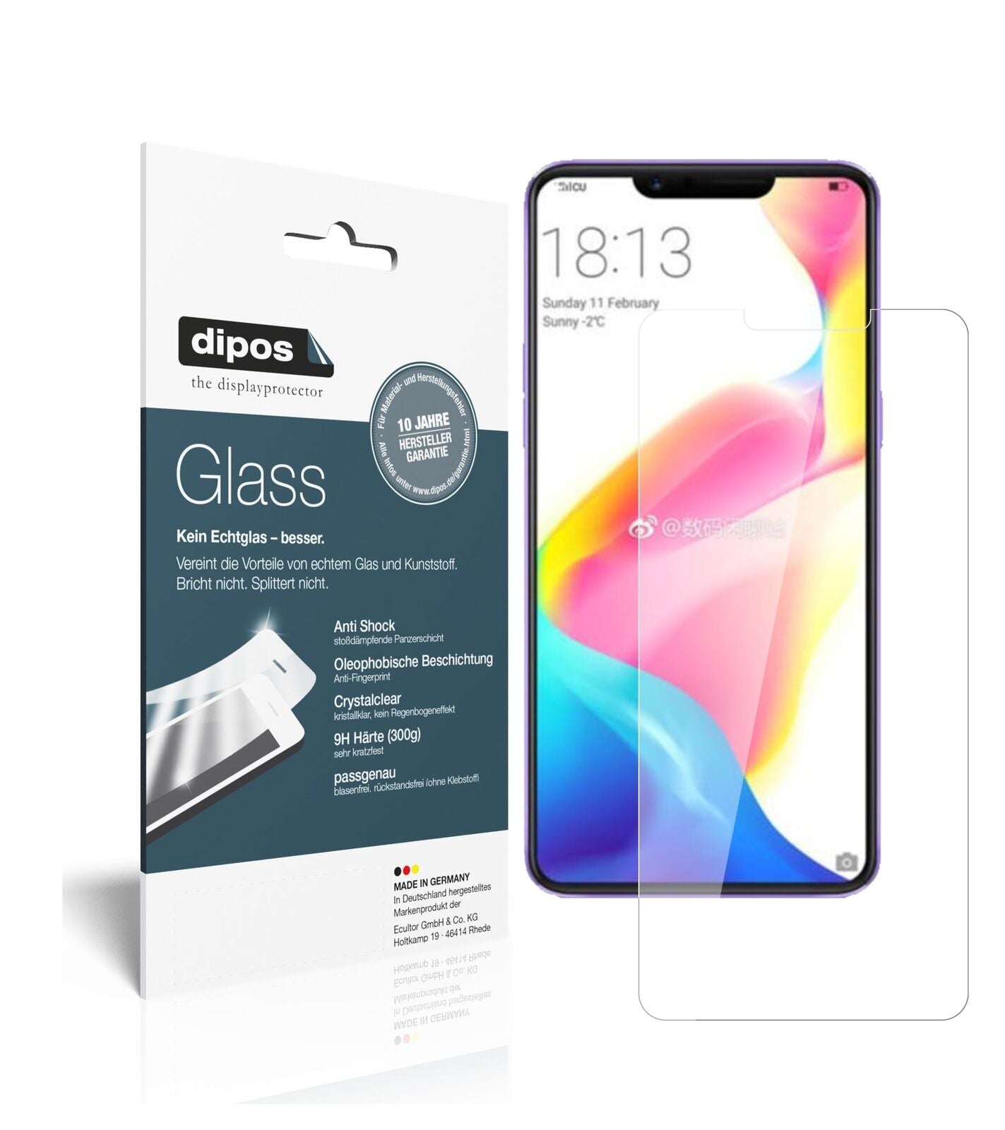 1x 9H Schutzfolie für Oppo R15 Panzerfolie