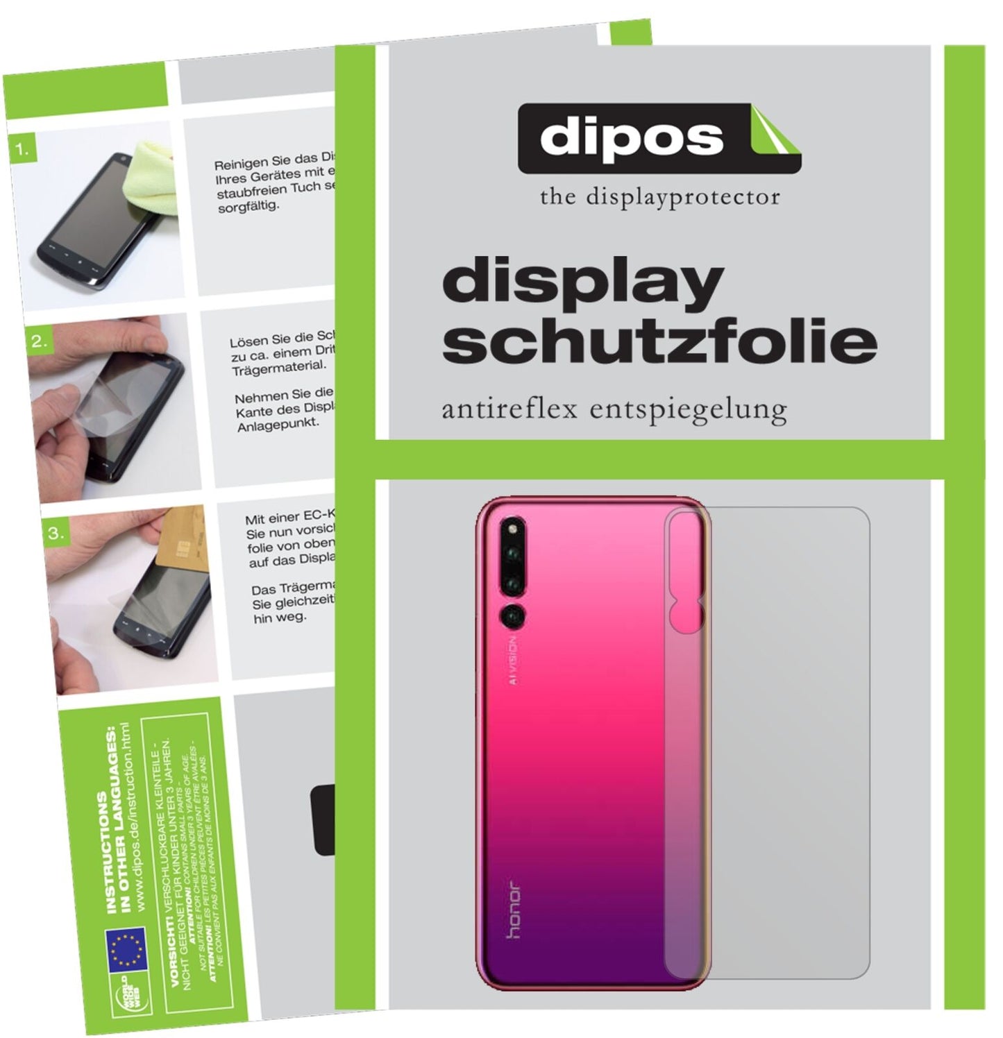 1x Schutzfolie matt für Honor Magic 2 Rückseite Display-Schutzfolie