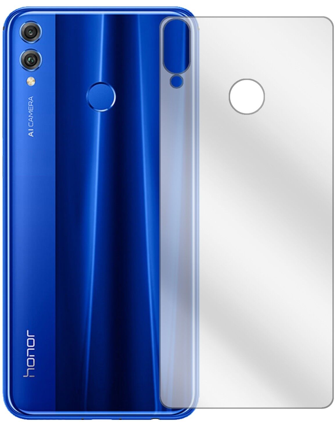 5x Schutzfolie klar für Honor 8X Rückseite Display-Schutzfolie