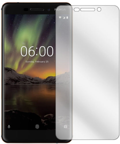 Klare Displayschutzfolie von dipos passend für Nokia 6 (2018), präziser Zuschnitt und blasenfrei montiert