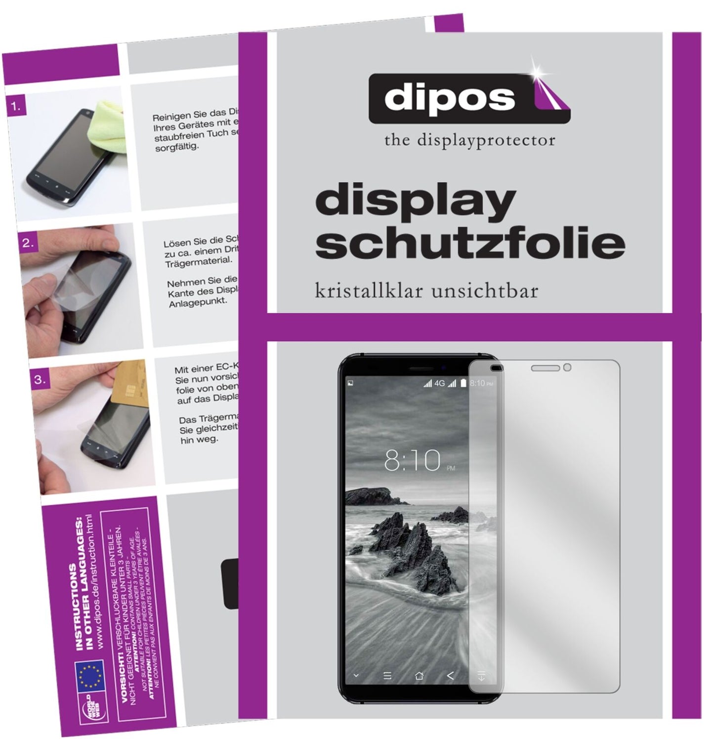 1x Schutzfolie klar für Blackview S6 Display-Schutzfolie