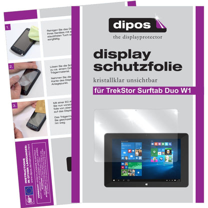 2x Screen Protector for TrekStor Surftab duo W1 protection guard crystal clear