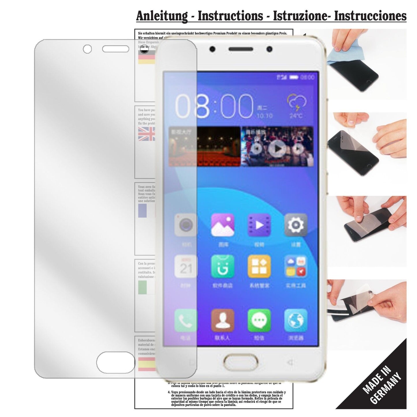 6x Schutzfolie klar für Gionee F5 Display-Schutzfolie