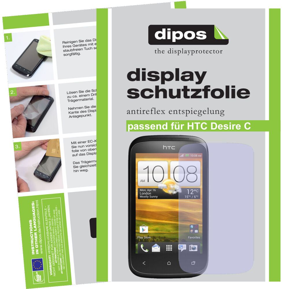 dipos 2x Matte Screen Protector for HTC Desire C