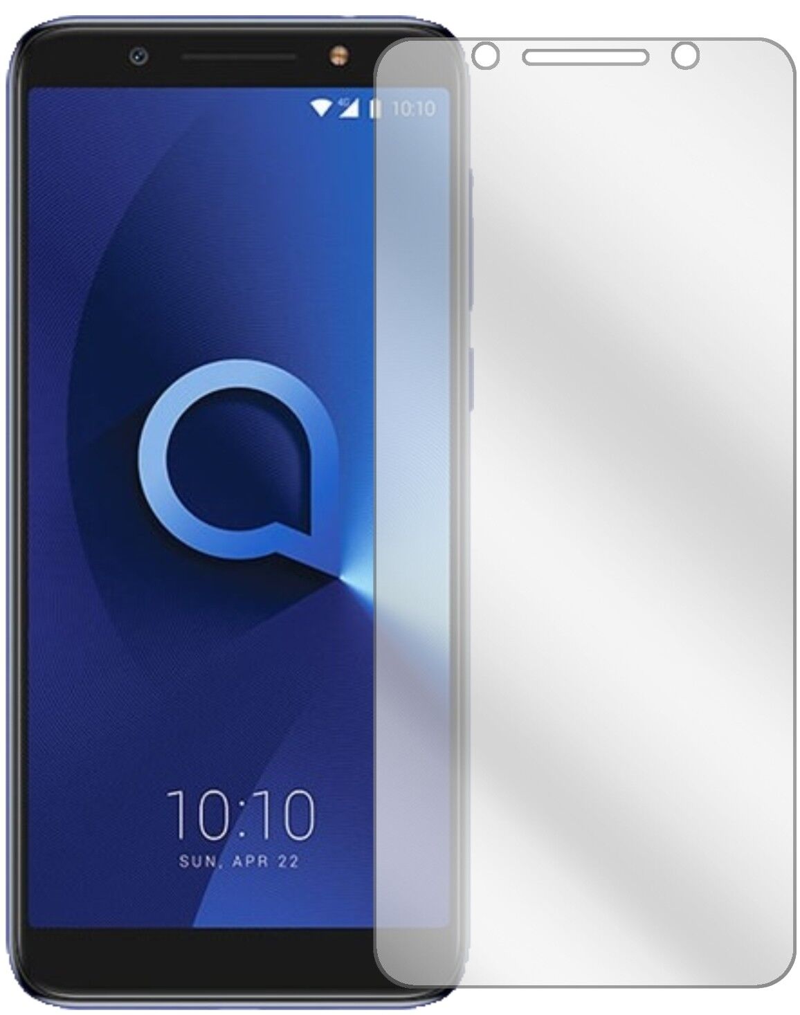 Klare Displayschutzfolie von dipos passend für Alcatel 3X, präziser Zuschnitt und blasenfrei montiert