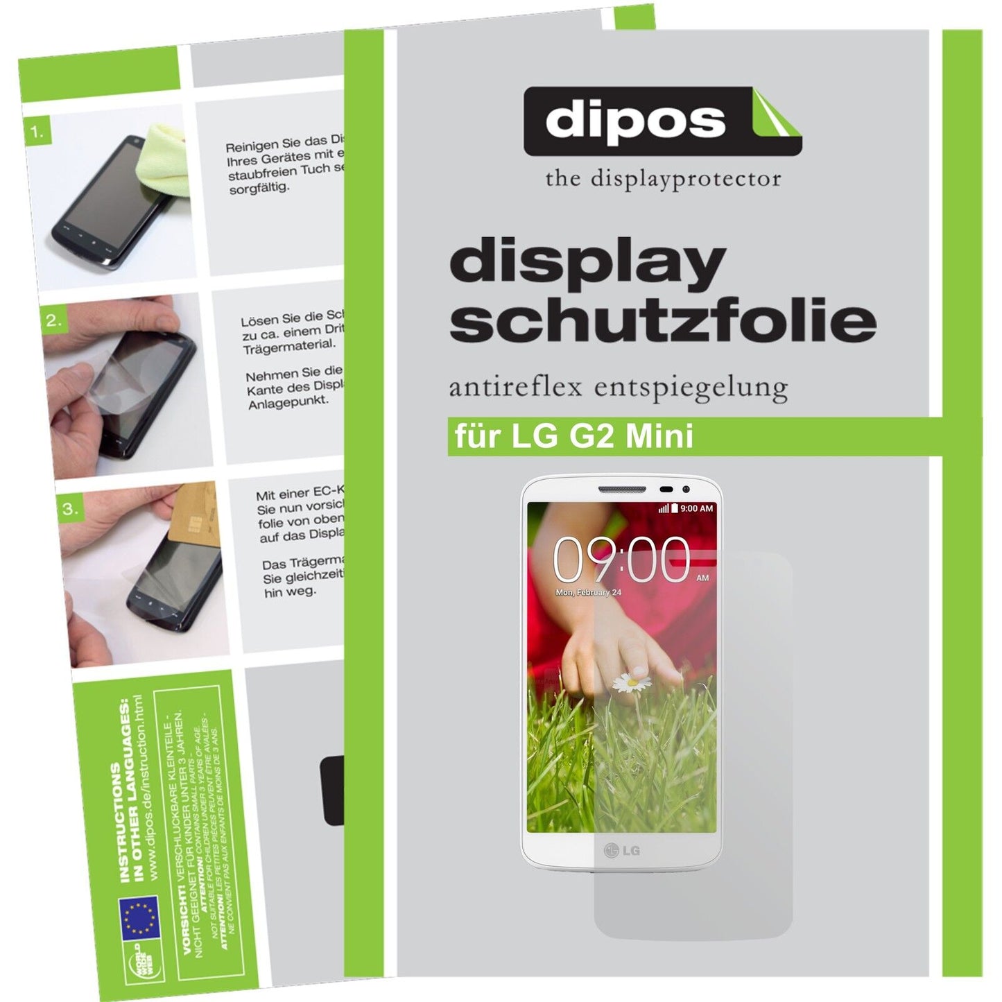 2x Schutzfolie matt für G2 Mini LG Display-Schutzfolie