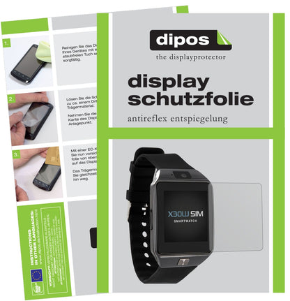 5x Schutzfolie matt für X-Watch X30W Smartwatch Display-Schutzfolie