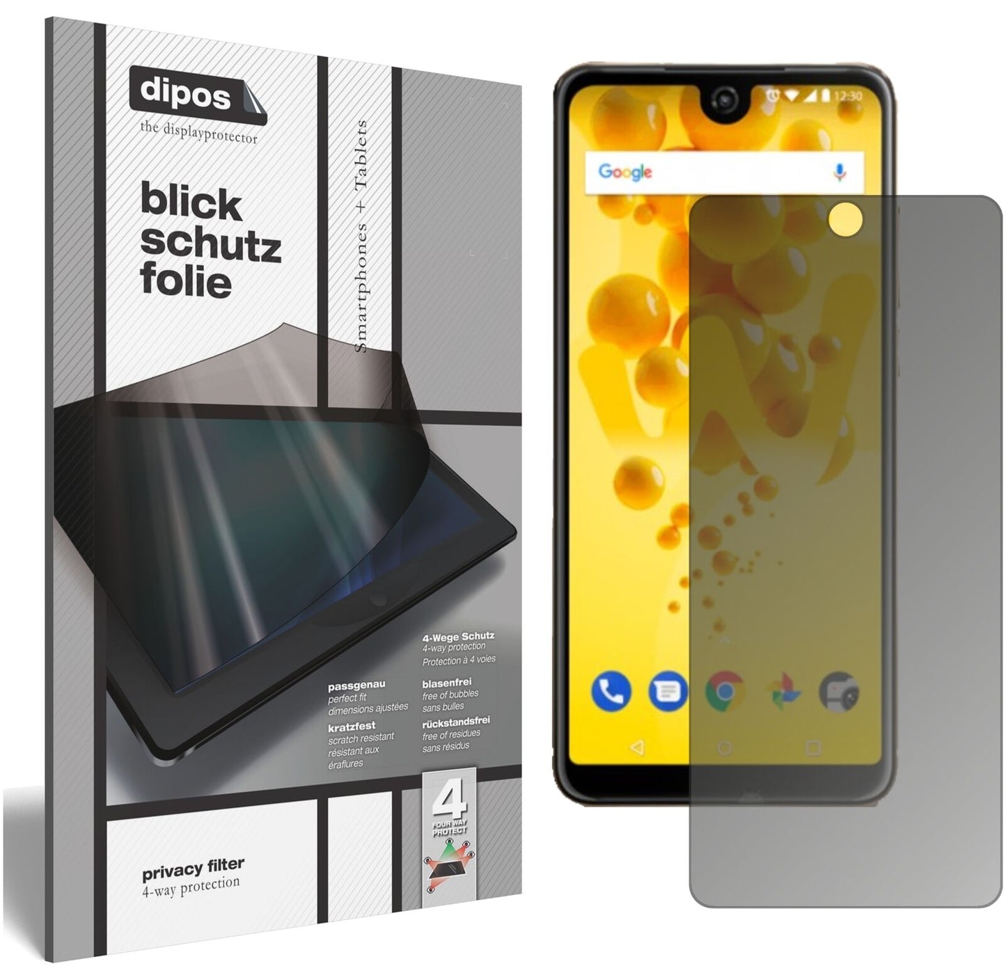 Blickschutzfolie für Wiko View 2 Pro matt Schutzfolie Privacy
