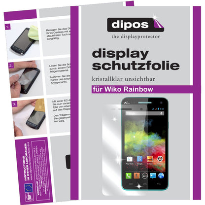 2x Schutzfolie klar für Rainbow Wiko Display-Schutzfolie