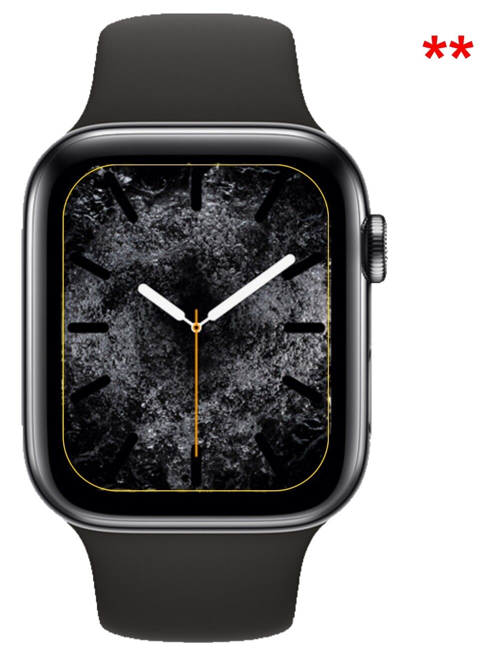 Dünne und klare Folie passend zugeschnitten für Apple Watch Series 4 44mm