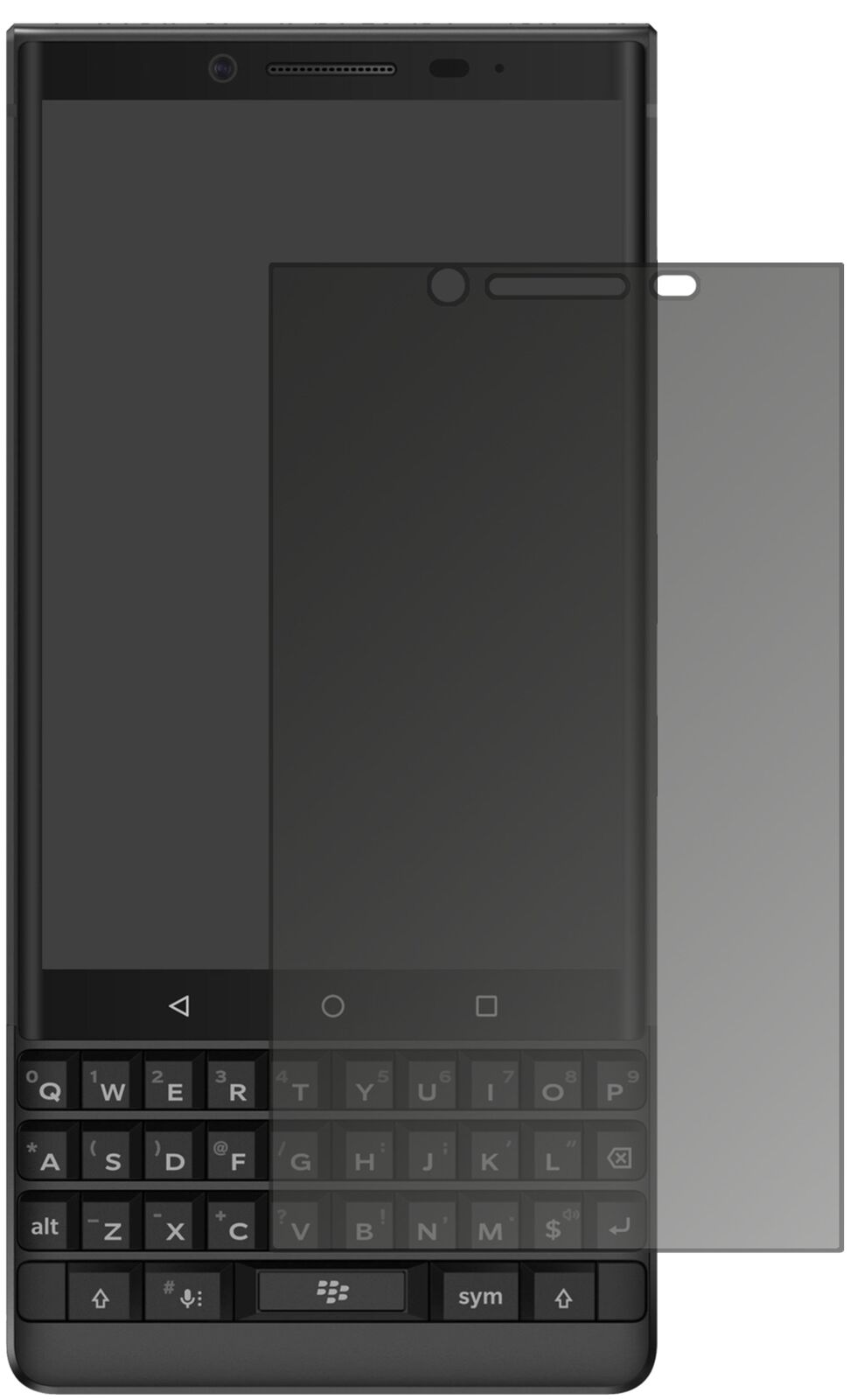 Blickschutzfolie für Blackberry Key 2 matt Schutzfolie Privacy